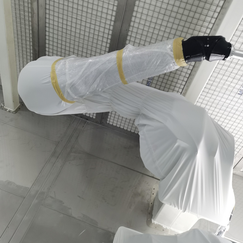 ABB Robot Cover Protection Clothing Tahan Api Di Bengkel Cat Pabrik Mobil