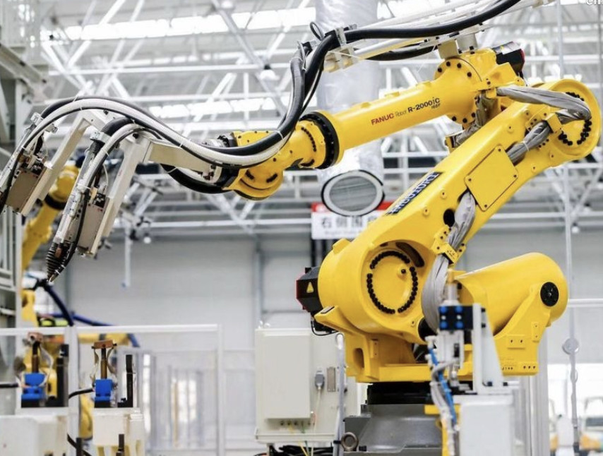 Fanuc 165F Grad Robot Arm Industrial Dengan Rentang Lengan Super Panjang Muatan 2655mm 165kg