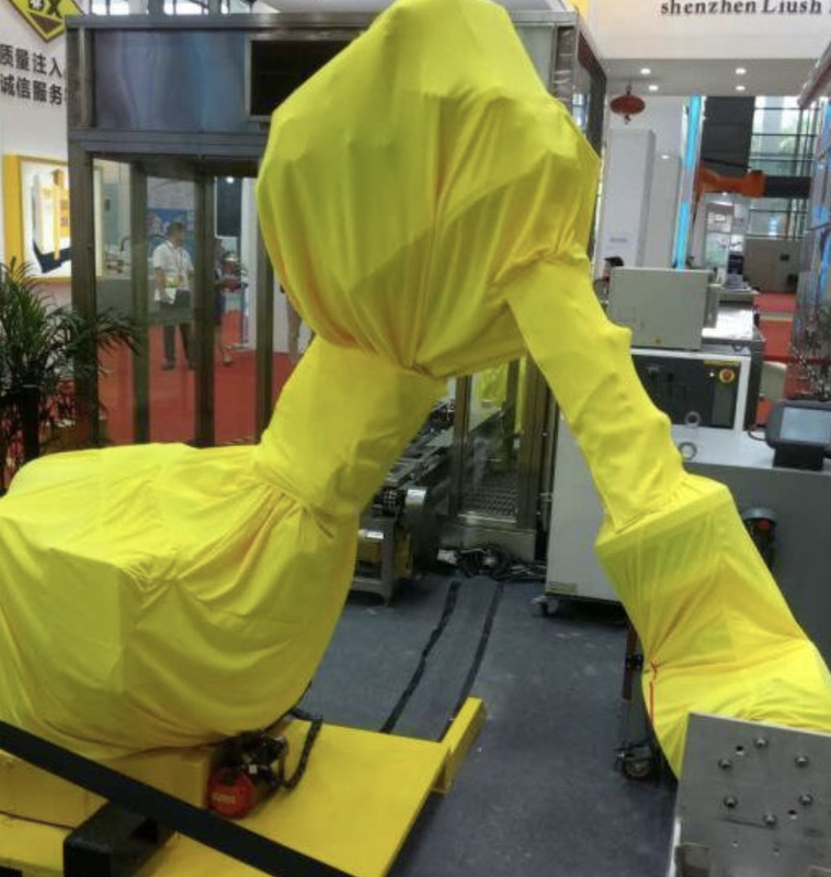Penutup Robot Cat Fanuc Terbuat Dari Kain Elastis Tinggi Beradaptasi Dengan Gerakan Yang Diperpanjang CCC