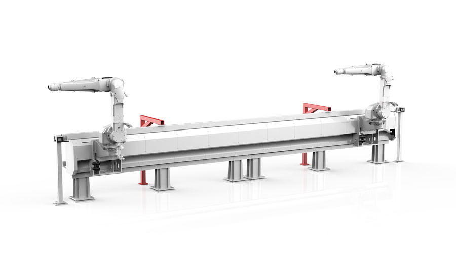 Unit Sistem Rel Linear Robot Siklus Tinggi Untuk Industri Penyemprotan Rel Panduan Bukti Ledakan Yang Sangat Baik