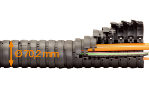 Cable Robot Dress Pack Reinforced Corrugated Hose Tahan UV Tahan Aus