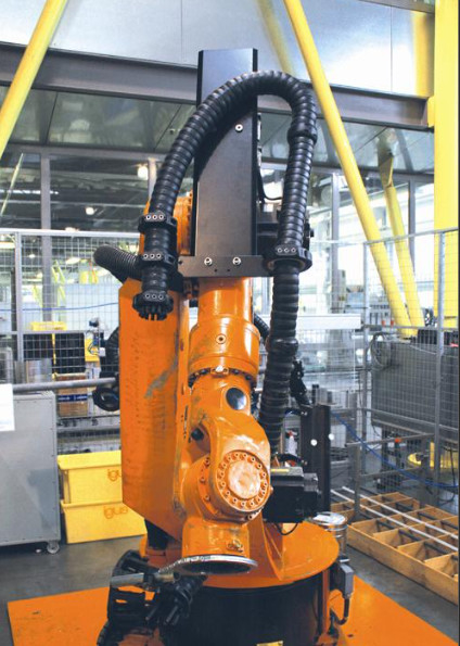 Cable Robot Dress Pack Reinforced Corrugated Hose Tahan UV Tahan Aus