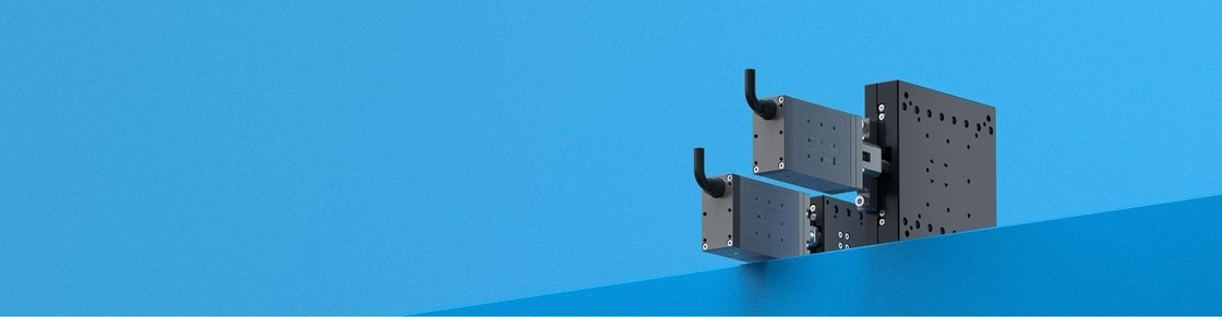 Meja geser linier listrik ELS70-018 dengan penggerak sekrup bola, ukuran meja 120 * 120mm