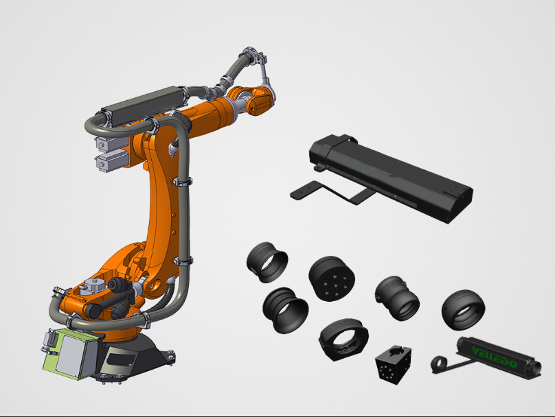 Paket pakaian robot yang dapat disesuaikan dengan bahan inti karet untuk aplikasi las