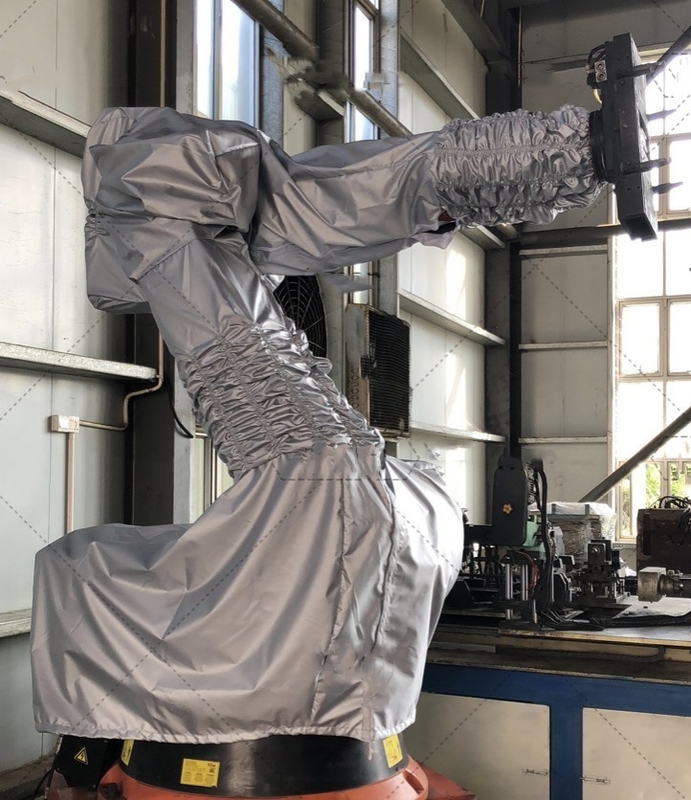 Waterproof Putih Polyester Film Tutup Pelindung Nylon Sleeve Untuk Robot Toko Cat