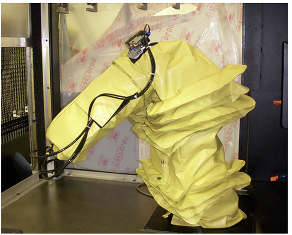 Robot Industri Pelindung Tutup Waterproof Dustproof Armor untuk ABB FANUC KUKA YASKAWA UR Zipper Velcro
