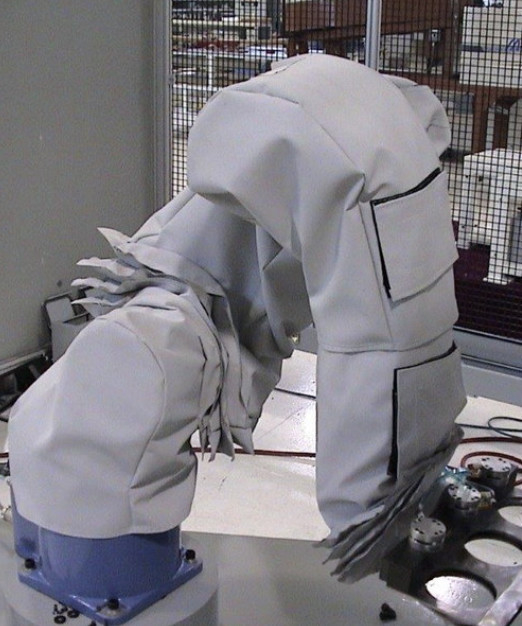 Robot Industri Pelindung Tutup Waterproof Dustproof Armor untuk ABB FANUC KUKA YASKAWA UR Zipper Velcro